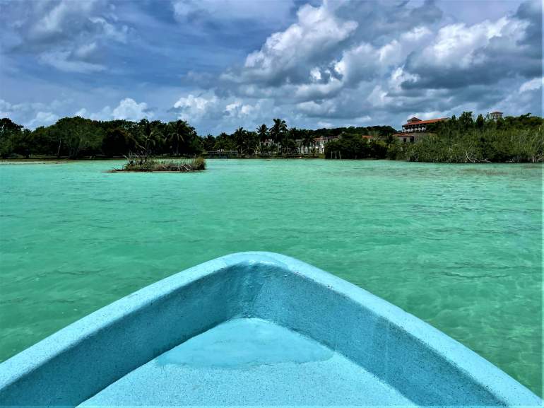 Getting around by boat and foot is the best way to take a Bacalar day trip from Tulum.
